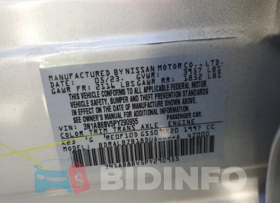 3N1AB8BV5PY290955 Photo# 13