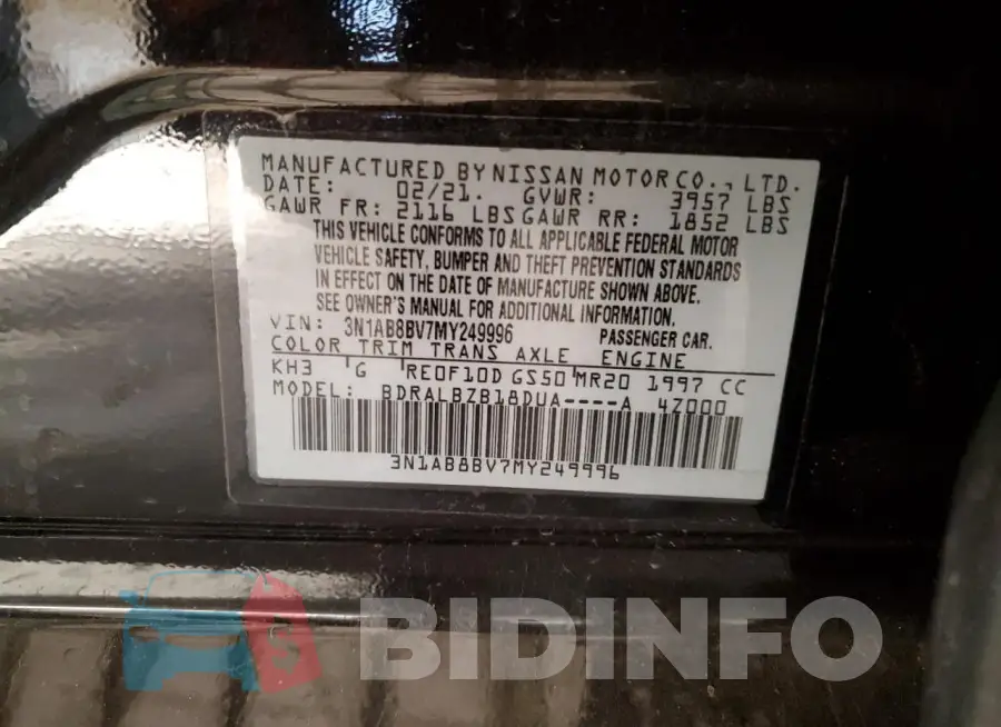 3N1AB8BV7MY249996 Photo# 12