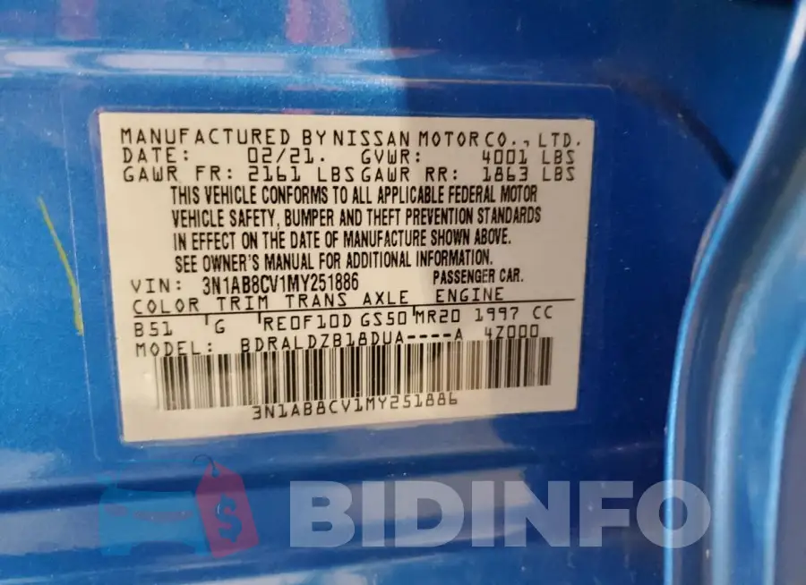 3N1AB8CV1MY251886 Photo# 12