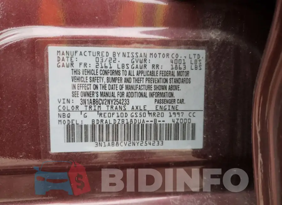 3N1AB8CV2NY254233 Photo# 12