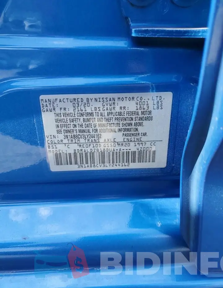 3N1AB8CV3LY244162 Photo# 12