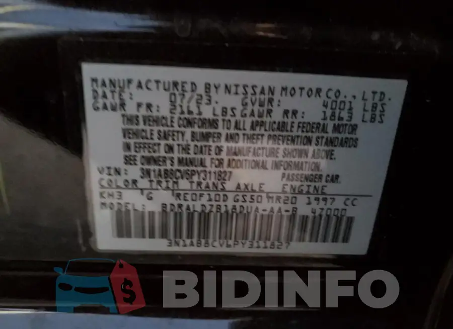 3N1AB8CV6PY311827 Photo# 12
