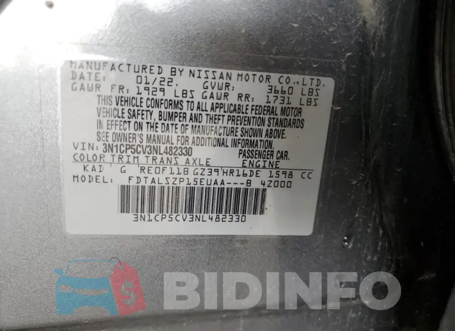 3N1CP5CV3NL482330 Photo# 12