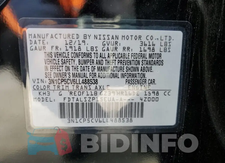 3N1CP5CV6LL488538 Photo# 13