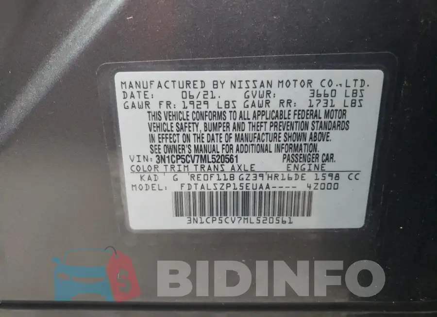 3N1CP5CV7ML520561 Photo# 13