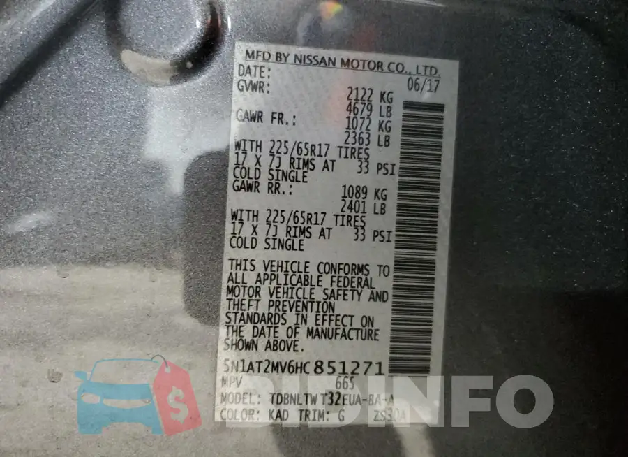 5N1AT2MV6HC851271 Photo# 13