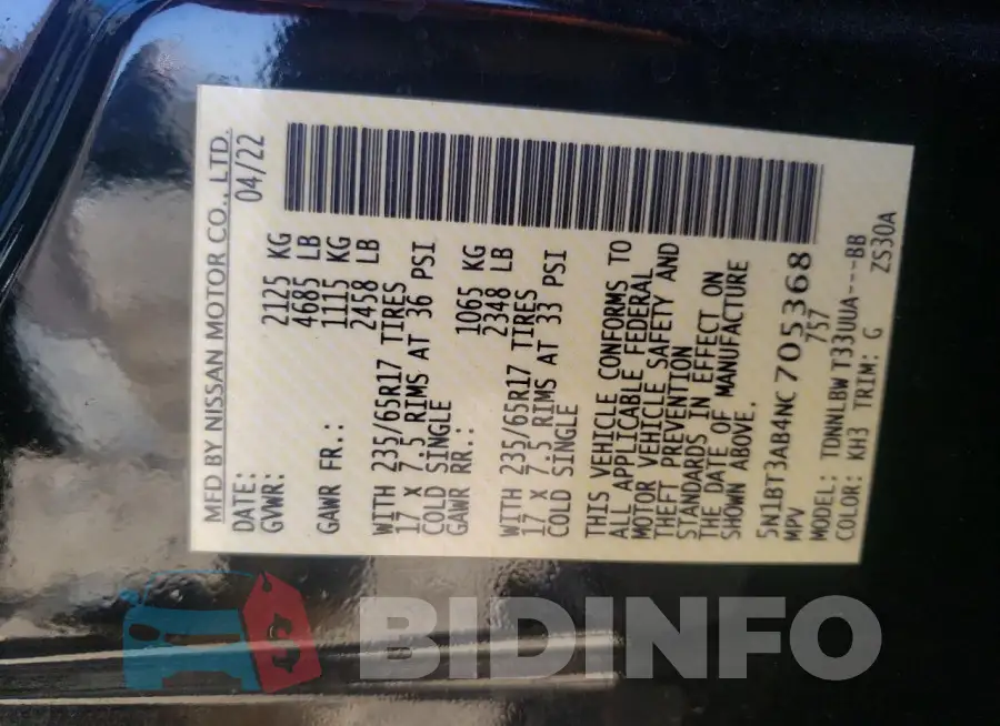 5N1BT3AB4NC705368 Photo# 12
