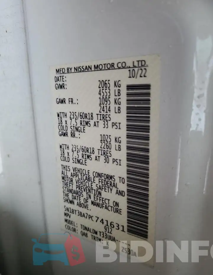 5N1BT3BA7PC741631 Photo# 13