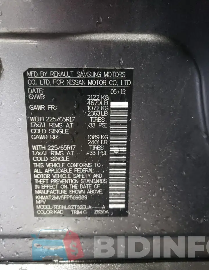 KNMAT2MV5FP569889 Photo# 12