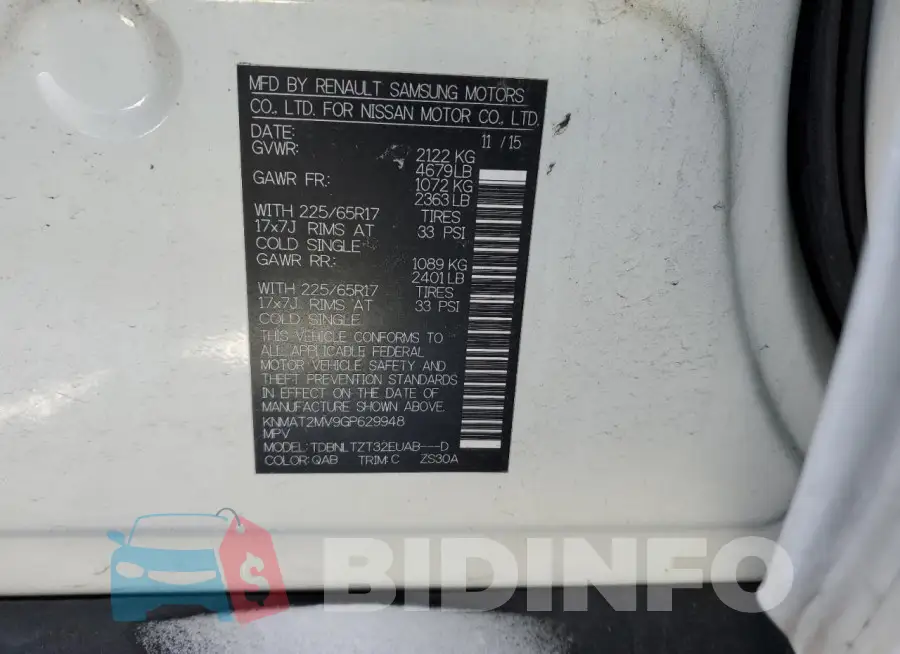 KNMAT2MV9GP629948 Photo# 13