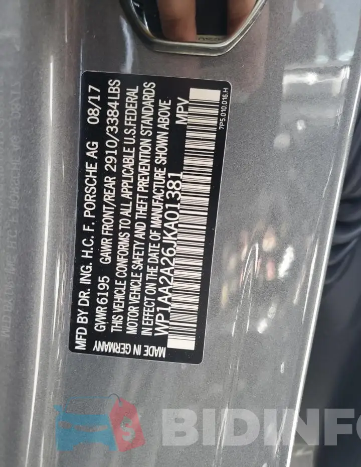 WP1AA2A26JKA01381 Photo# 13