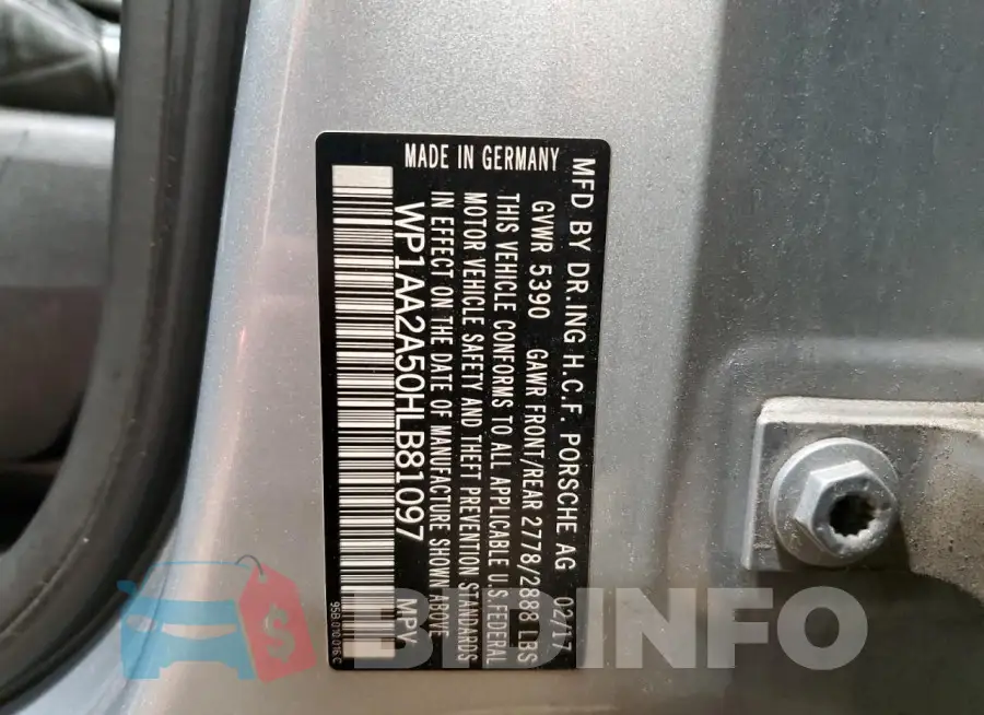 WP1AA2A50HLB81097 Photo# 13