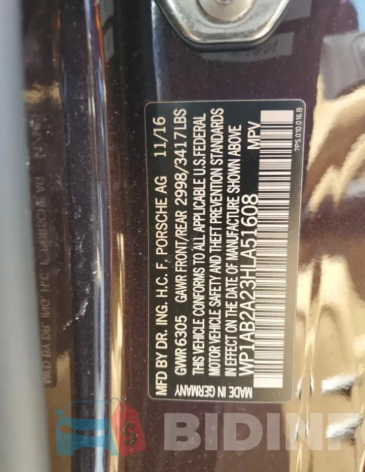 WP1AB2A23HLA51608 Photo# 13