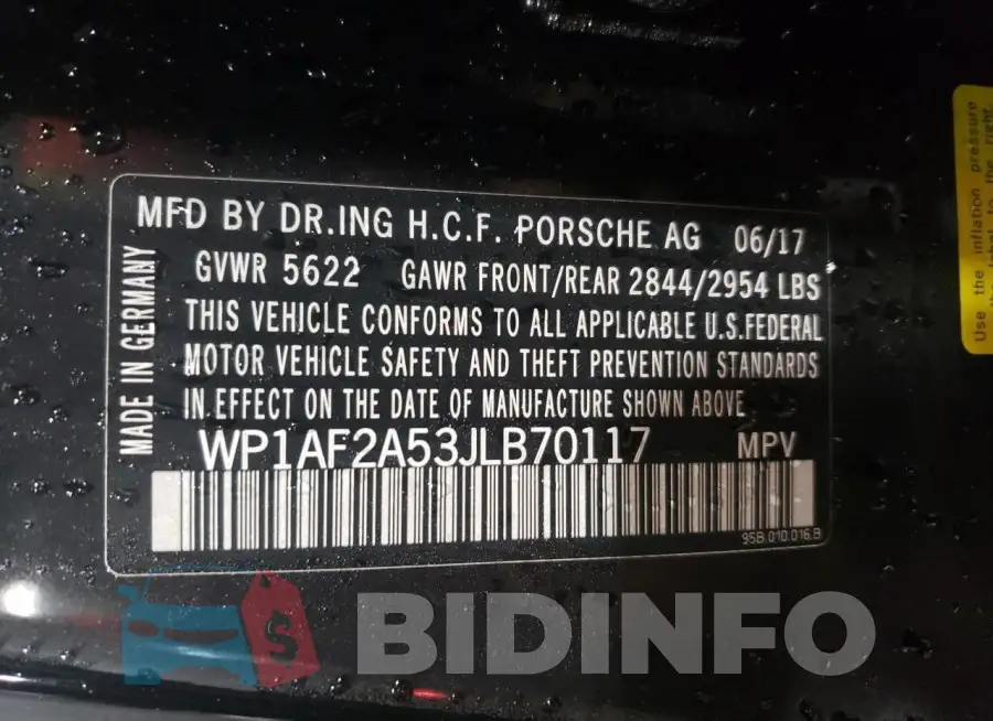 WP1AF2A53JLB70117 Photo# 13