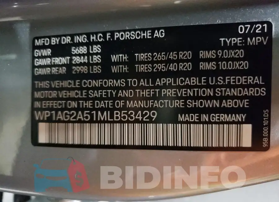 WP1AG2A51MLB53429 Photo# 12