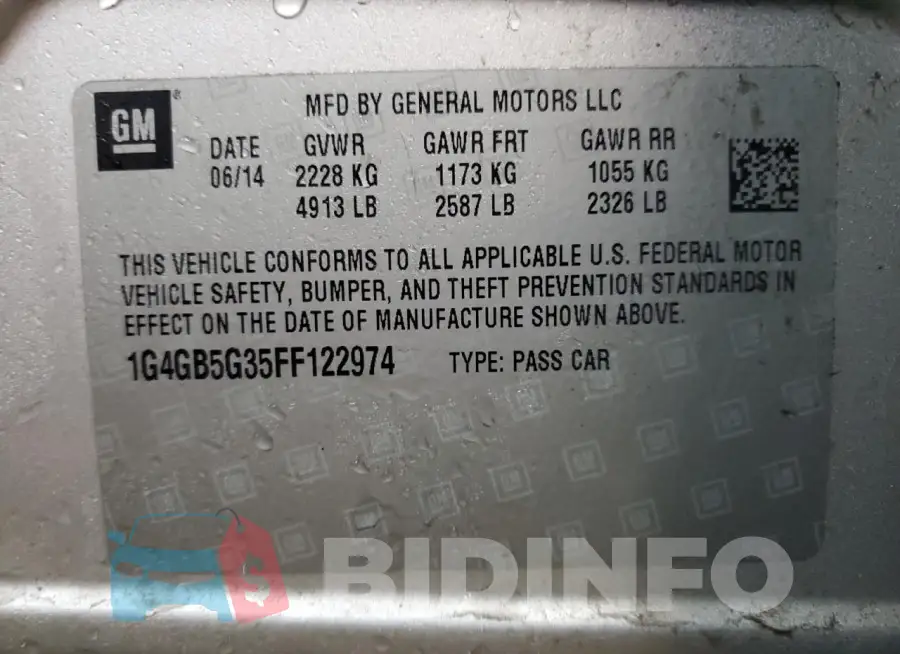 1G4GB5G35FF122974 Photo# 13