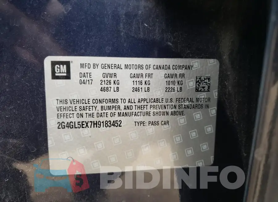 2G4GL5EX7H9183452 Photo# 12