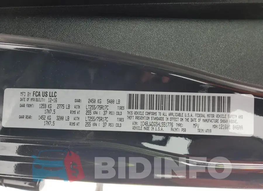 1C4BJWDG5HL551776 Photo# 13