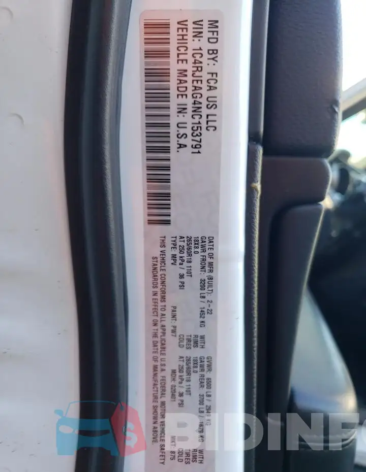 1C4RJEAG4NC153791 Photo# 13