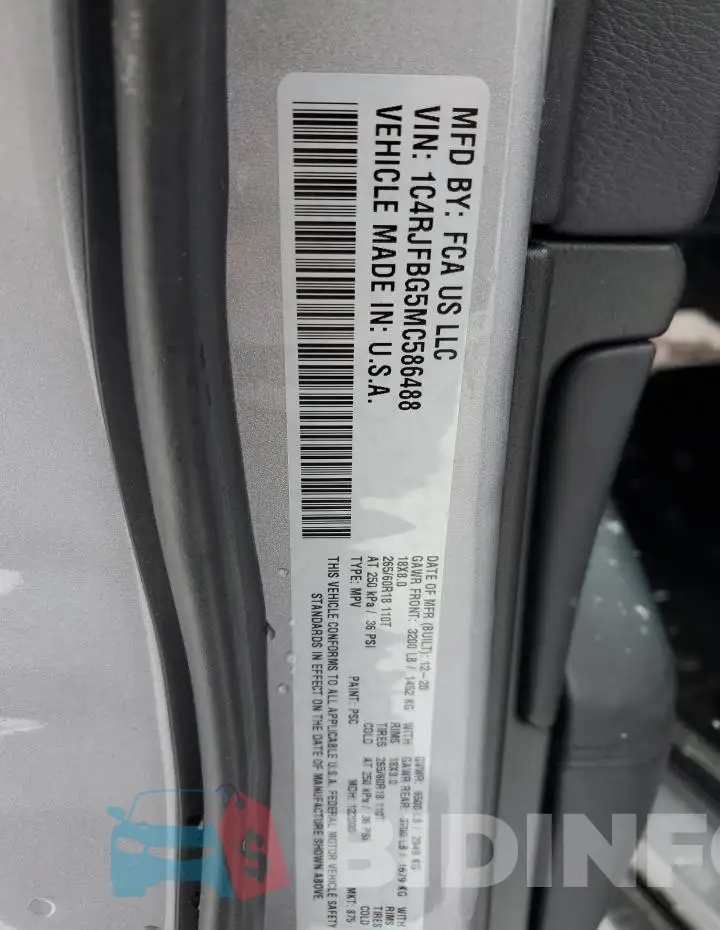 1C4RJFBG5MC586488 Photo# 13
