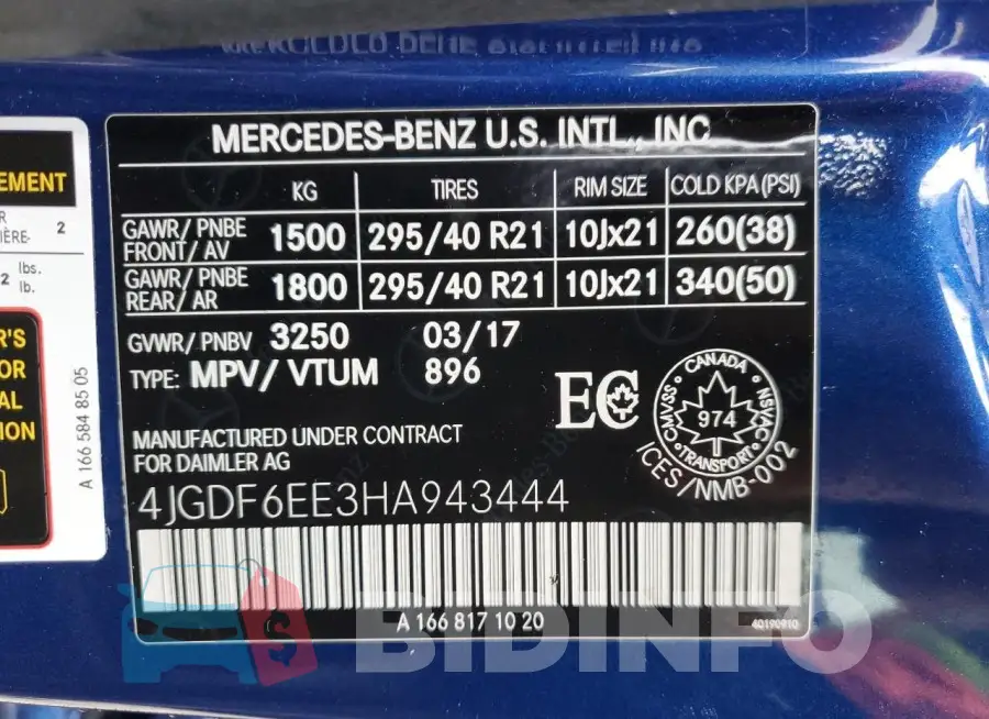 4JGDF6EE3HA943444 Photo# 13