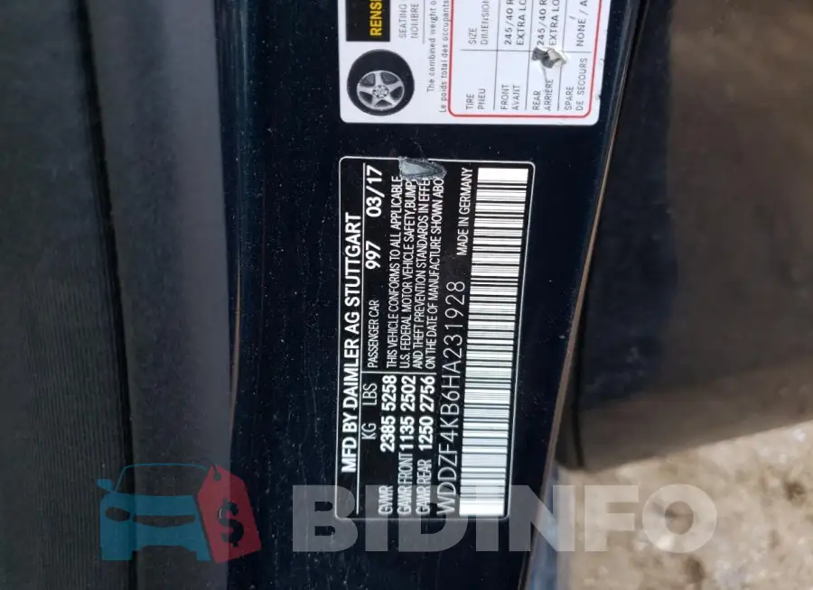 WDDZF4KB6HA231928 Photo# 12