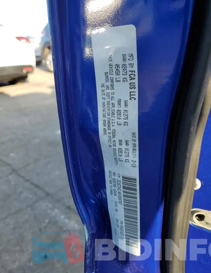 2C3CDXGJ4KH599707 Photo# 12
