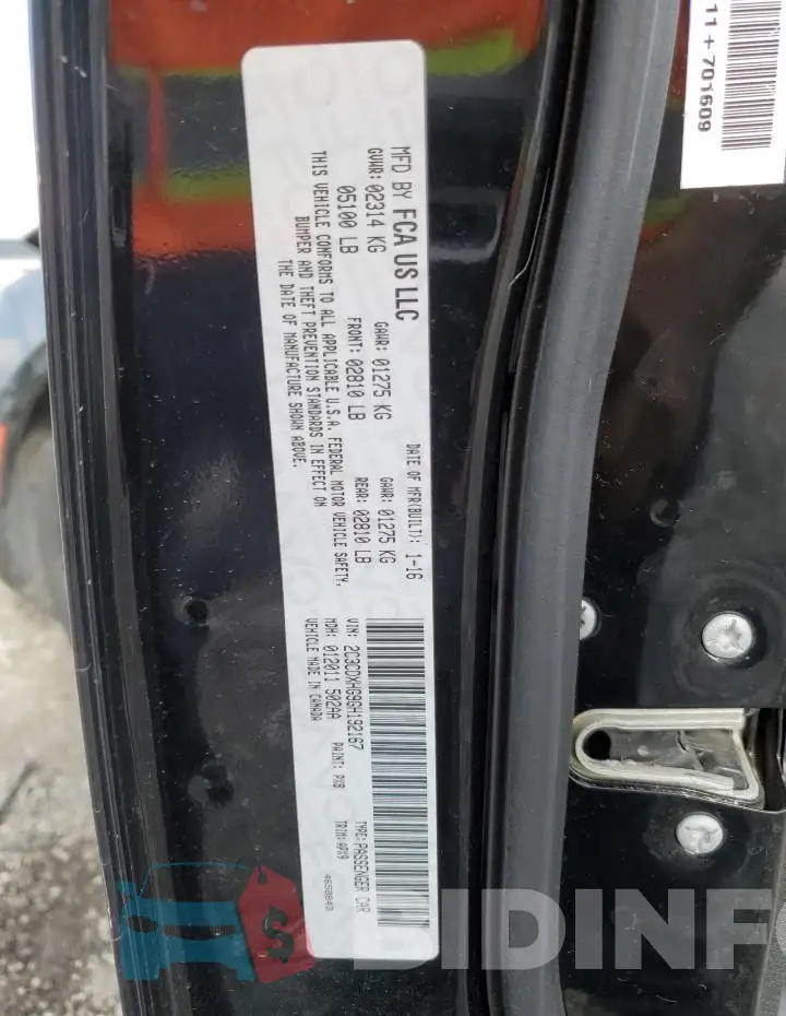 2C3CDXHG9GH192167 Photo# 12