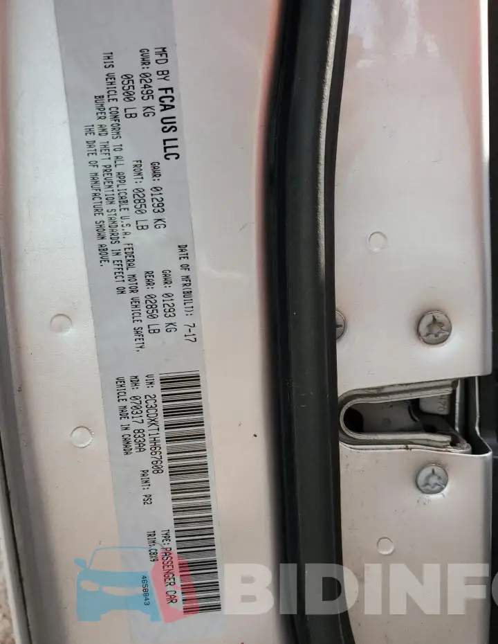 2C3CDXKT1HH667608 Photo# 12