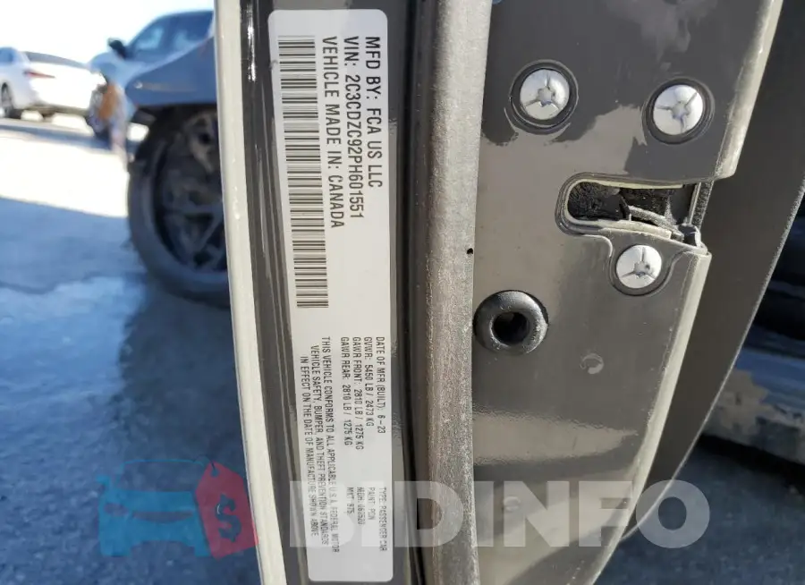 2C3CDZC92PH601551 Photo# 12