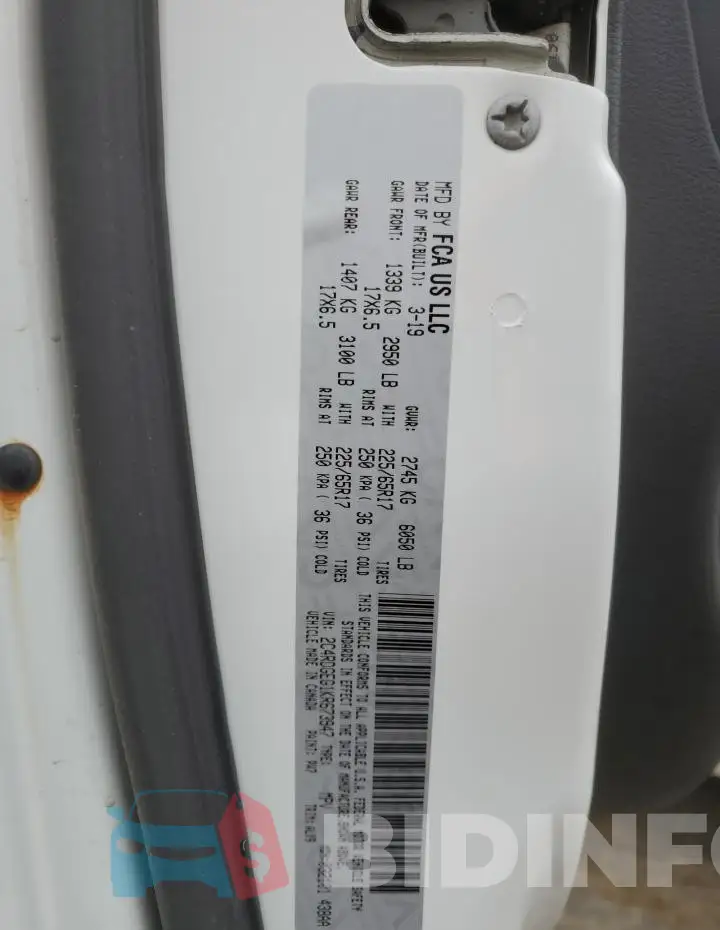 2C4RDGEG1KR673947 Photo# 14