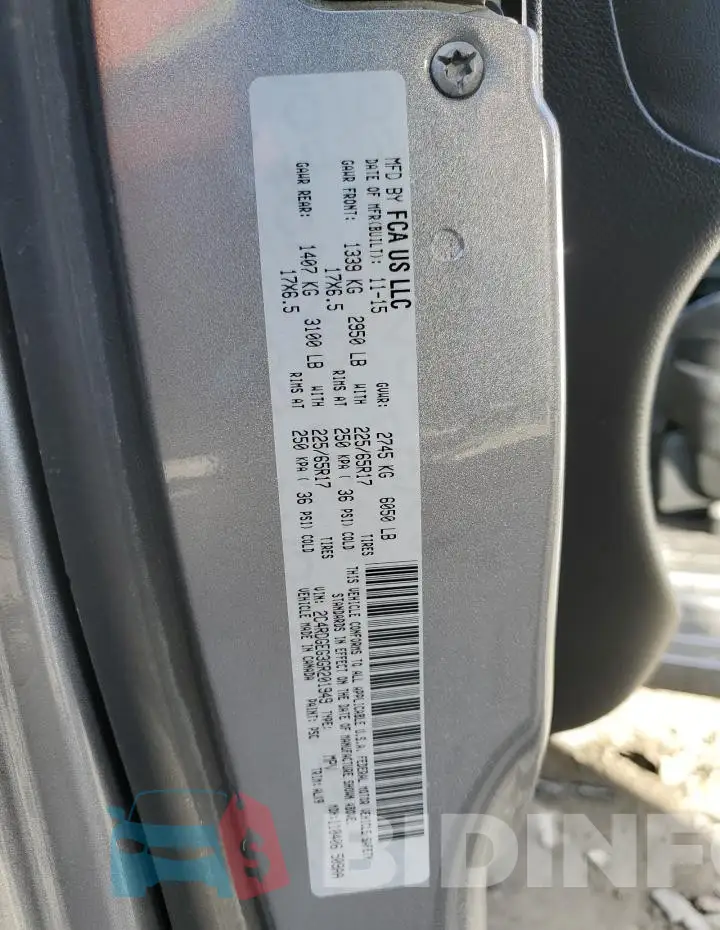 2C4RDGEG3GR201949 Photo# 13