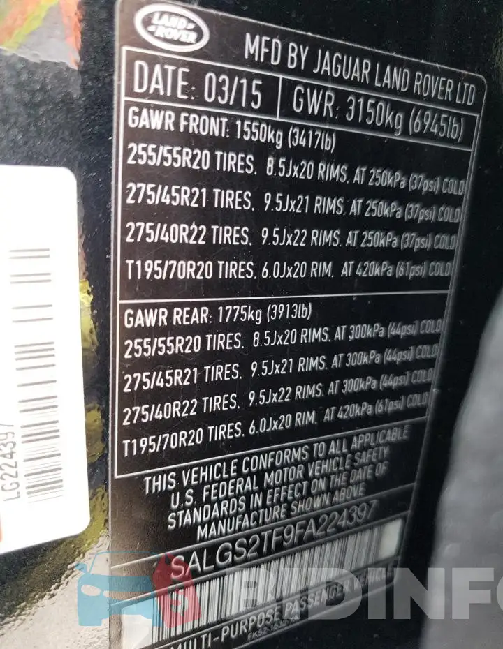 SALGS2TF9FA224397 Photo# 13