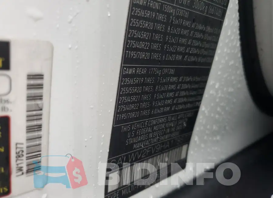 SALWV2FV9HA178577 Photo# 12