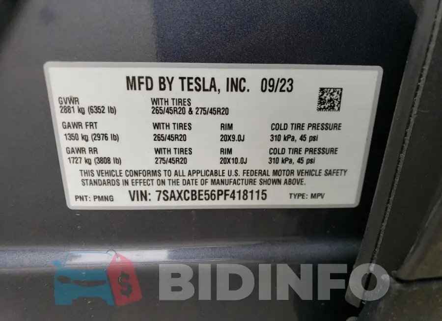 7SAXCBE56PF418115 Photo# 12