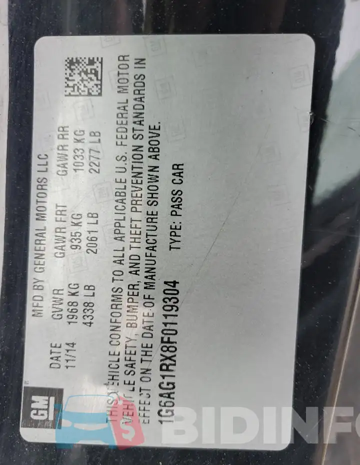 1G6AG1RX8F0119304 Photo# 12