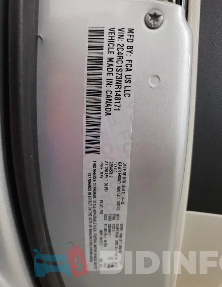 2C4RC1S73NR148171 Photo# 13