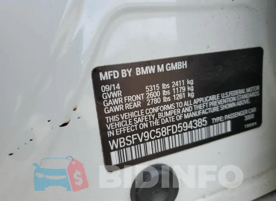 WBSFV9C58FD594385 Photo# 12