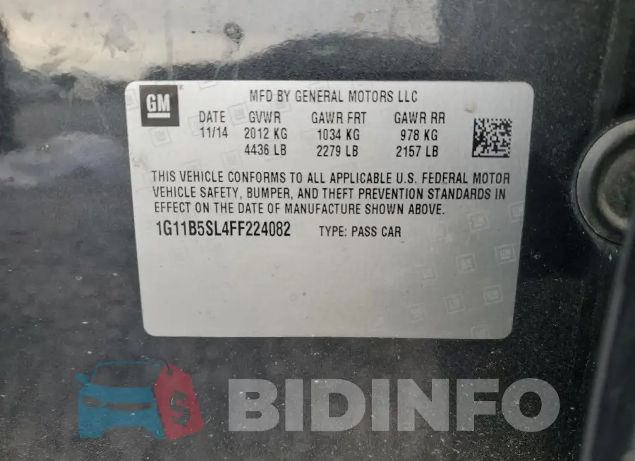 1G11B5SL4FF224082 Photo# 12