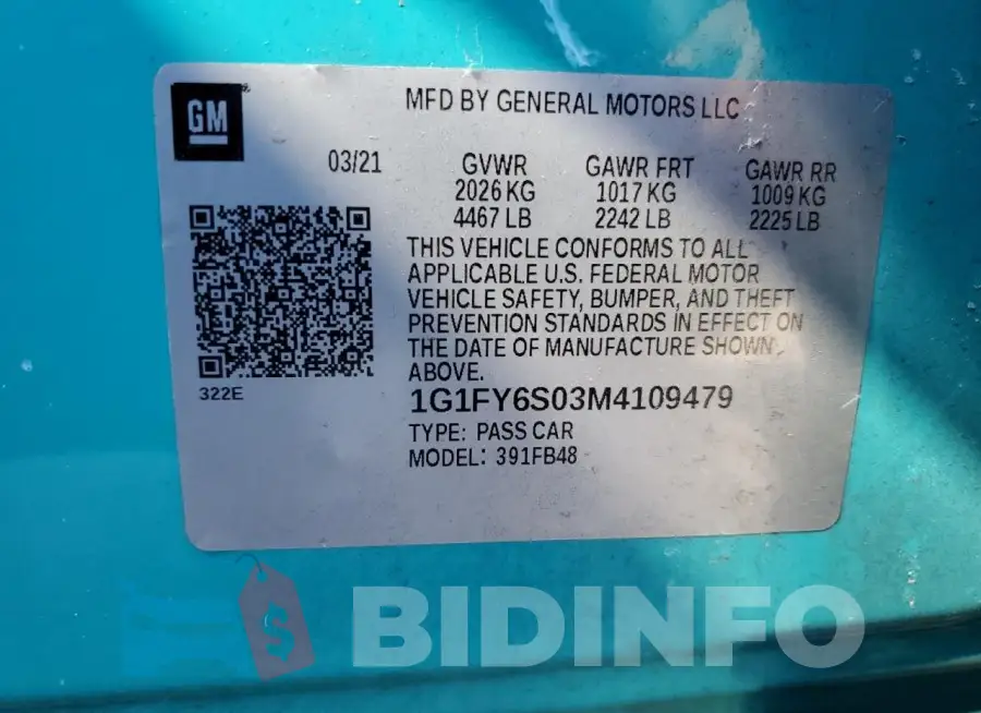 1G1FY6S03M4109479 Photo# 12