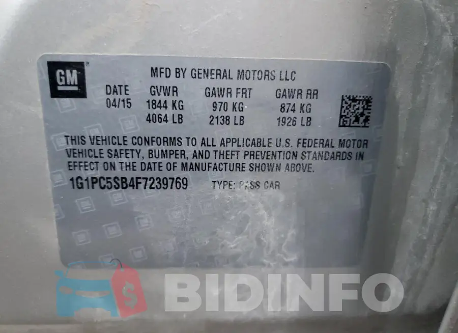 1G1PC5SB4F7239769 Photo# 12