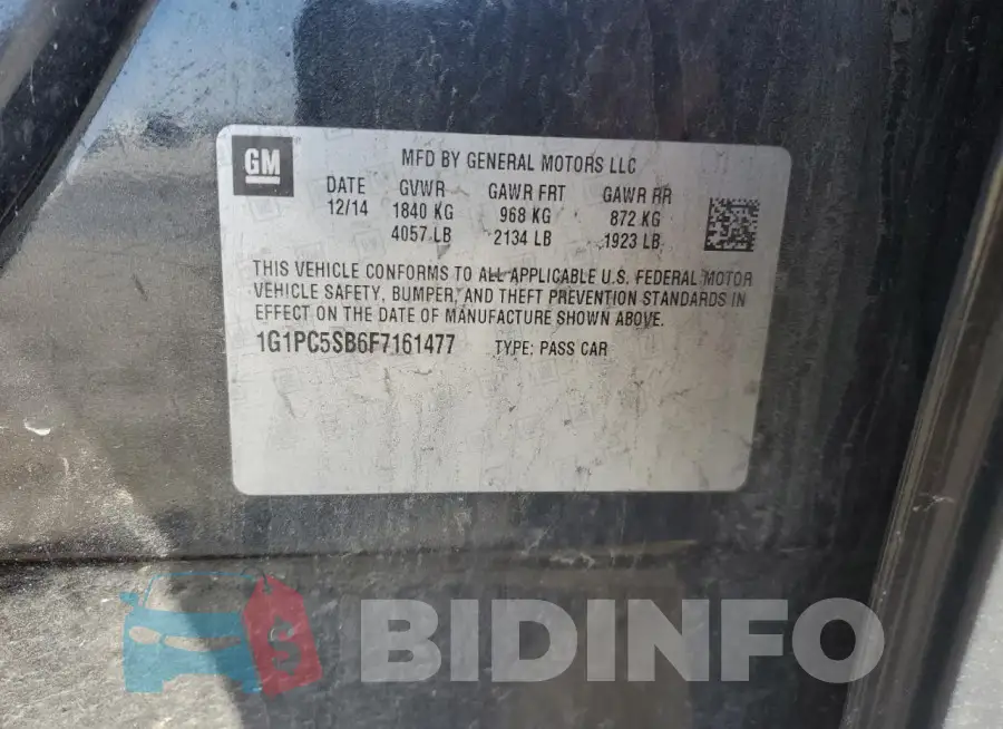 1G1PC5SB6F7161477 Photo# 12