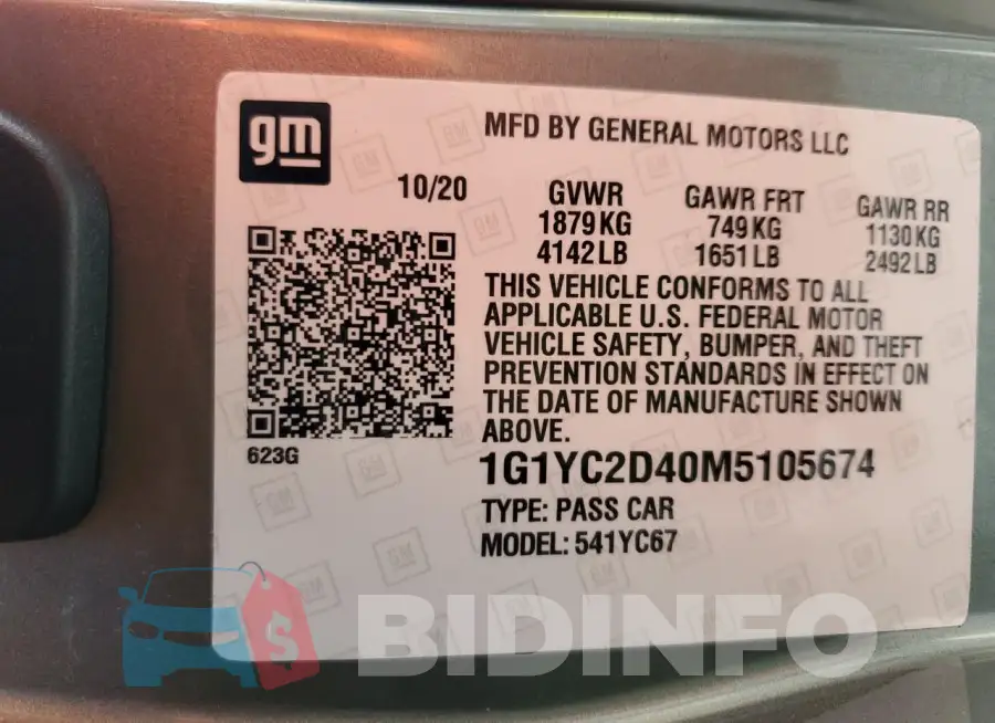 1G1YC2D40M5105674 Photo# 12
