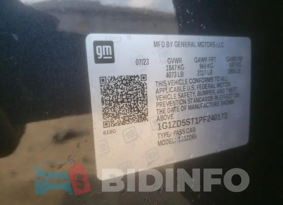 1G1ZD5ST1PF240173 Photo# 13