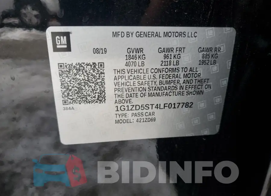 1G1ZD5ST4LF017782 Photo# 12