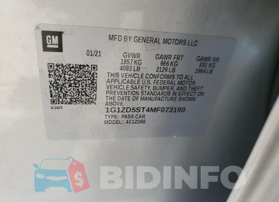 1G1ZD5ST4MF073190 Photo# 12