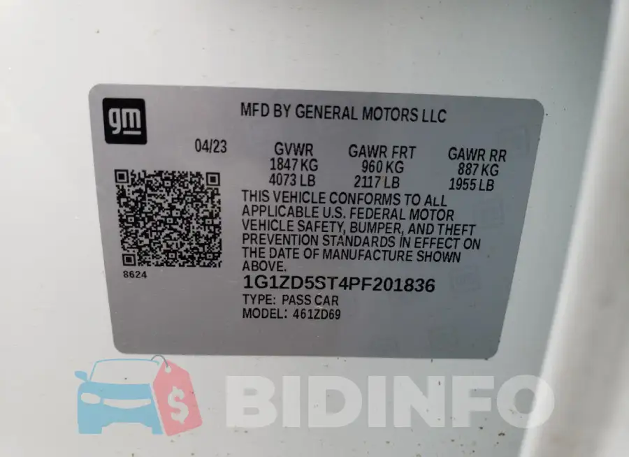 1G1ZD5ST4PF201836 Photo# 12