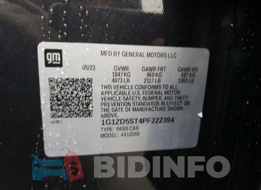 1G1ZD5ST4PF222394 Photo# 13