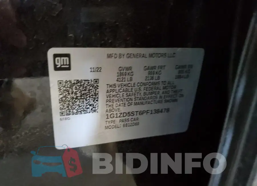 1G1ZD5ST6PF138478 Photo# 12