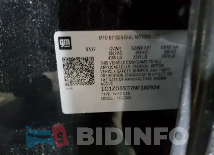 1G1ZD5ST7NF182924 Photo# 12